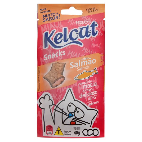 Snacks para Gatos Salmão Kelcat Sachê 40g