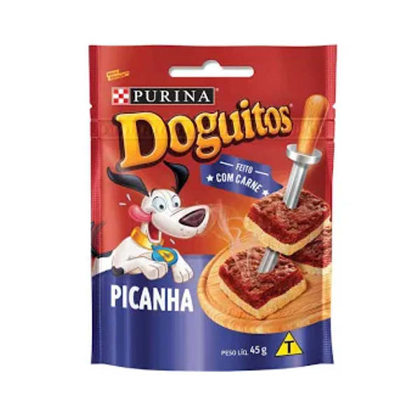Petiscos para Cães sabor Picanha DOGUITOS Sachê 45g