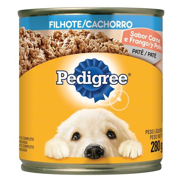 Patê para Cães Filhotes Carne e Frango Pedigree Lata 280g