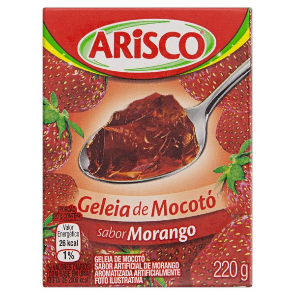 Geleia de Mocotó Morango Arisco Caixa 220g