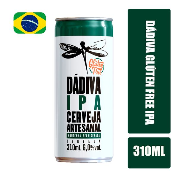 Cerveja DÁDIVA India Pale Ale Glúten Free Lata 310ml patiogourmet
