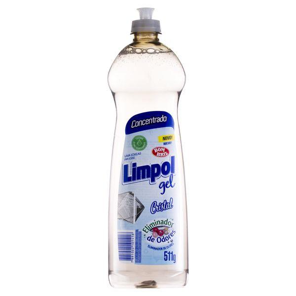 Detergente em Gel Concentrado Cristal Limpol Frasco 511g Detergente em Gel Concentrado Cristal Limpol Frasco 511g