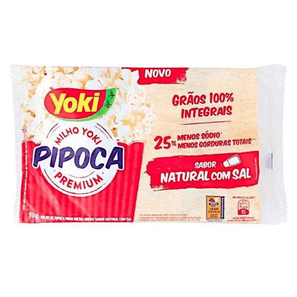 Pipoca Micro YOKI Popcorn com Sal Pacote 90g