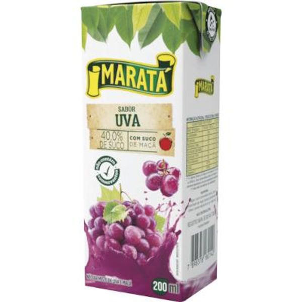 Néctar MARATÁ Uva Caixa 200ml Néctar MARATÁ Uva Caixa 200ml