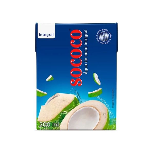 Água de Coco SOCOCO Integral Caixinha 200ml