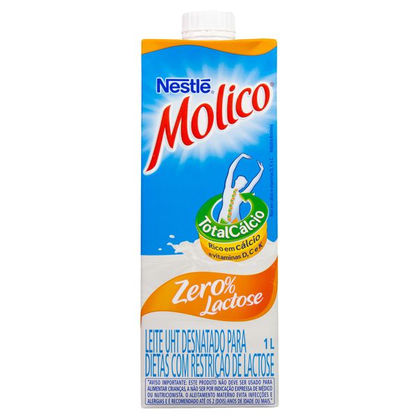 Leite UHT Desnatado MOLICO Zero Lactose Caixa 1L