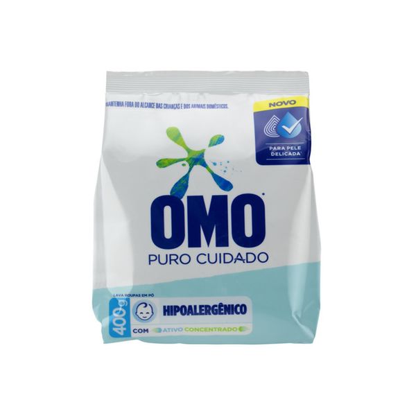 Lava Roupas em Pó OMO Puro Cuidado Pacote 400g