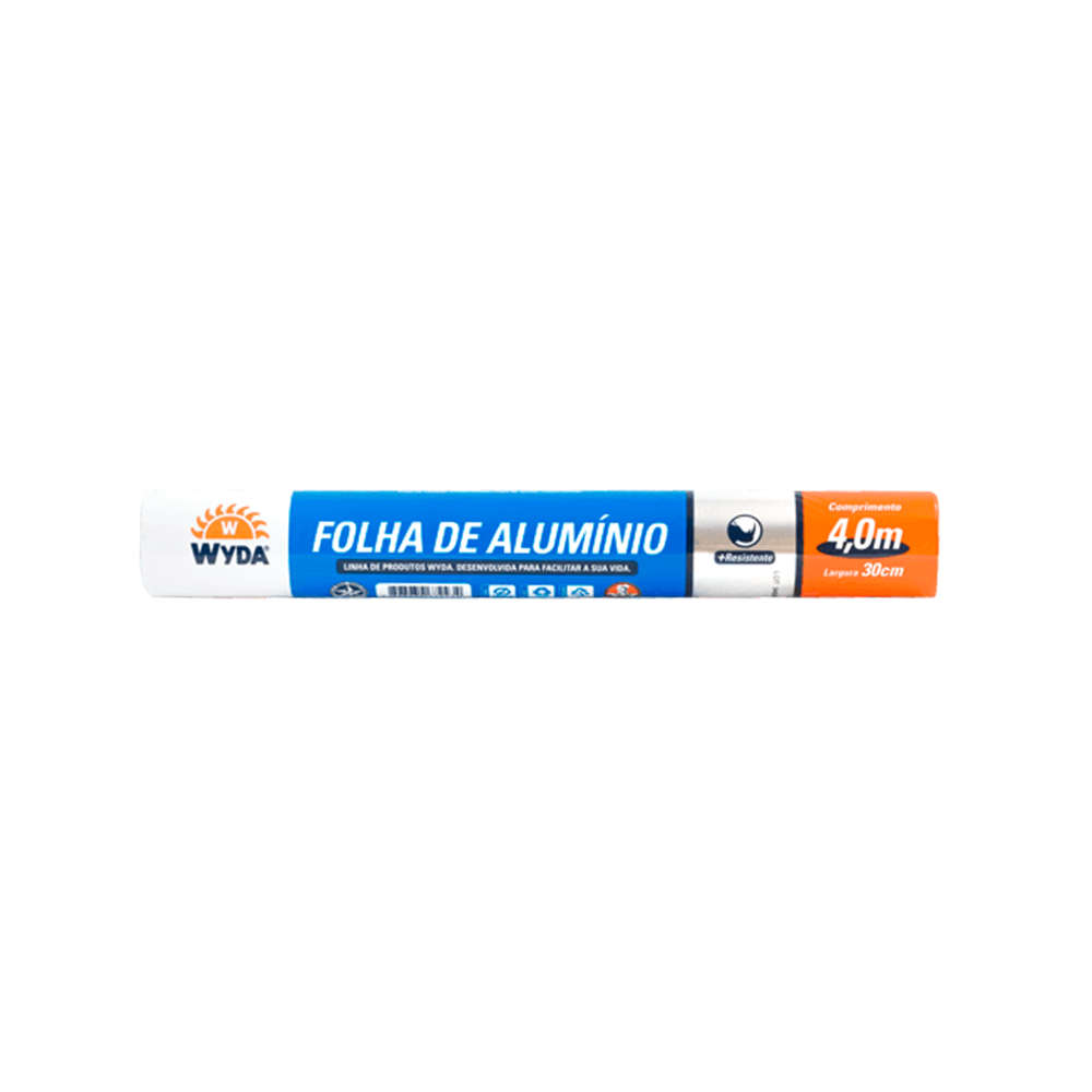 Folha de Alumínio WYDA Rolo 30cm x 4m