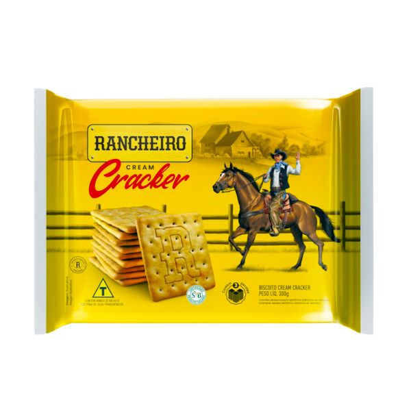 Biscoito RANCHEIRO Cream Cracker Pacote 300g