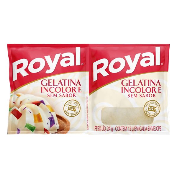Gelatina em Pó sem Sabor Royal Pacote 24g 2 Unidades Gelatina em Pó sem Sabor Royal Pacote 24g 2un Gelatina em Pó sem Sabor Royal Pacote 24g 2 Unidades Gelatina em Pó sem Sabor Royal Pacote 24g 2un