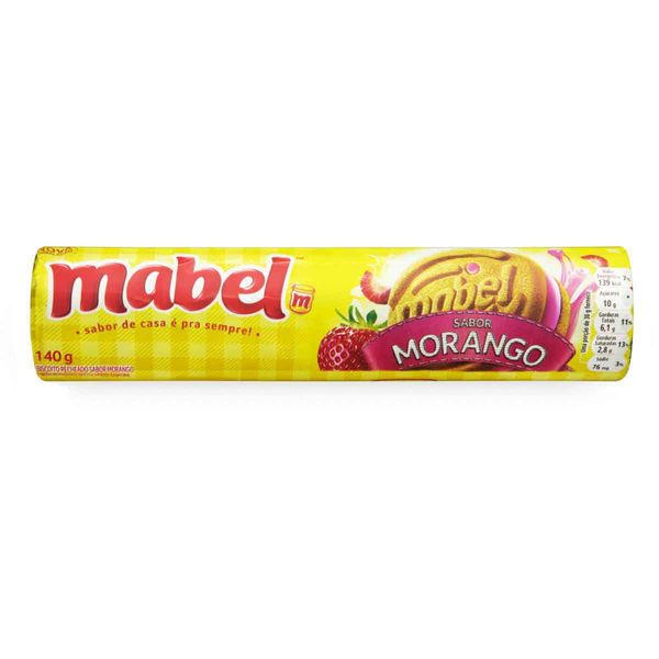 Biscoito Recheado MABEL Mais Recheio Morango 140g Biscoito Recheado MABEL Mais Recheio Morango 140g