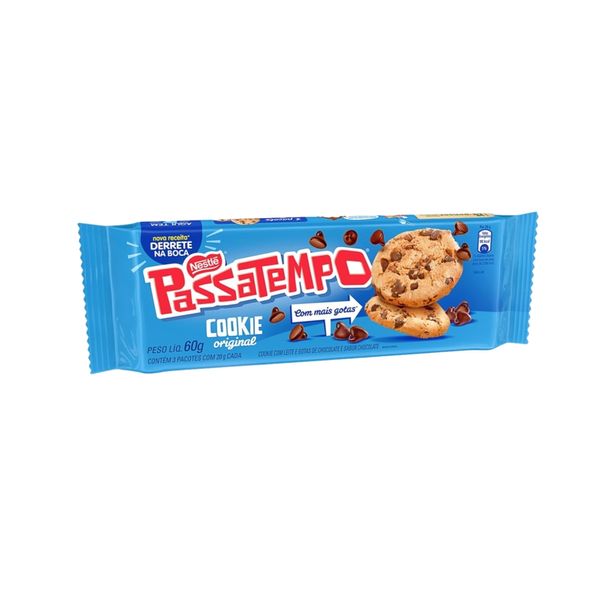 Cookie Passatempo Leite com Gotas de Chocolate Nestlé Pacote 60g