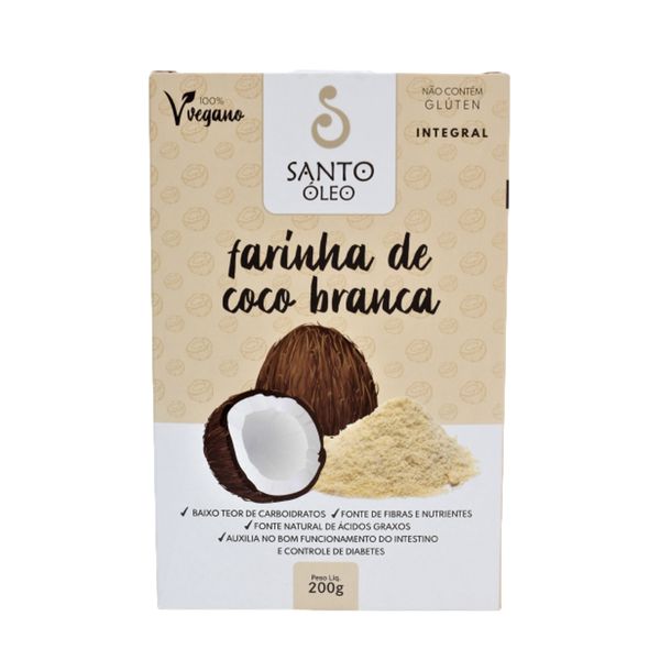 Farinha De Coco Branca Premium Santo Óleo 200g