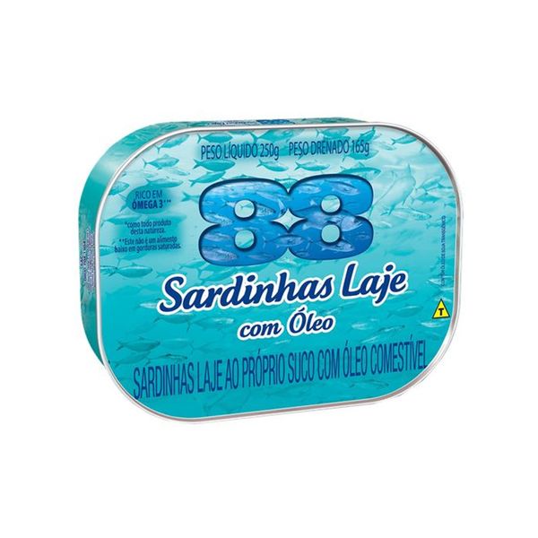 Sardinha Laje ao Óleo 88 Lata 250g Sardinha Laje ao Óleo 88 Lata 250g