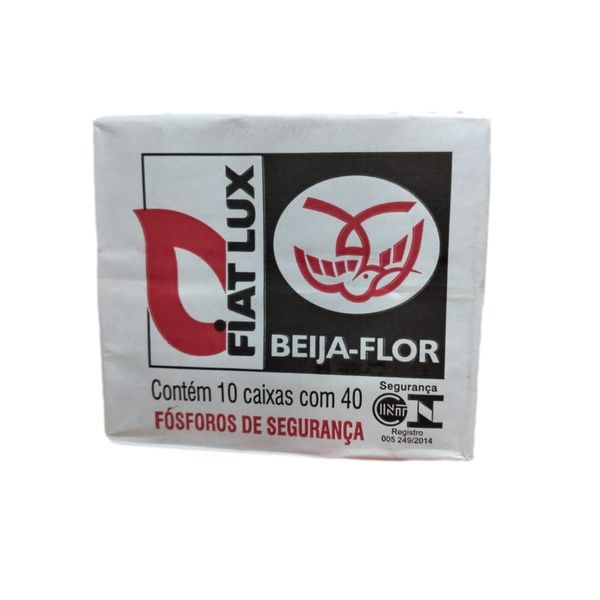 Fósforos Beija Flor Madeira Fiat Lux C/10un