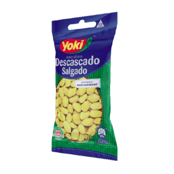 Amendoim YOKI Descascado Salgado Pacote 70g
