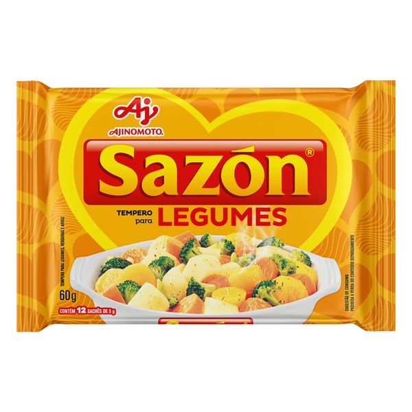 Tempero para Legumes Sazón Pacote 60g 12 Unidades Tempero para Legumes Sazón Pacote 60g 12 Unidades