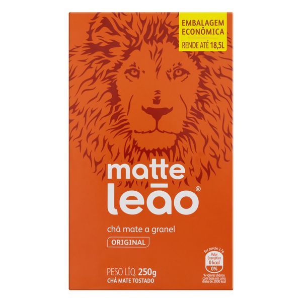 Chá Mate Original Matte Leão Caixa 250g Embalagem Econômica Chá Mate Original Matte Leão Caixa 250g Embalagem Econômica