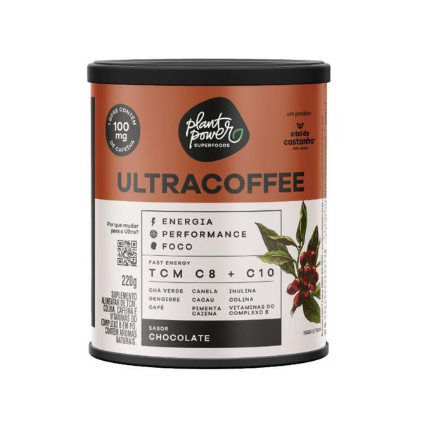 Suplemento Alimentar em Pó PLANT POWER Ultracoffee Chocolate Lata 220g