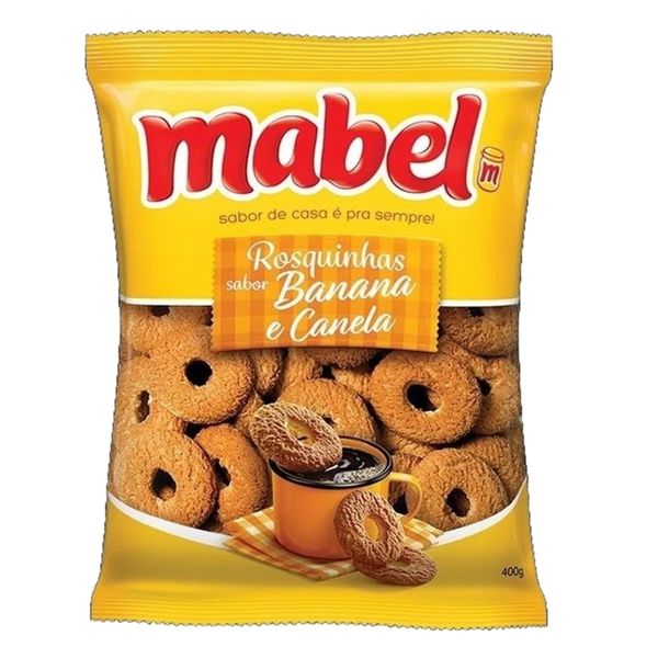 Biscoito Rosquinha Banana e Canela Mabel Pacote 400g