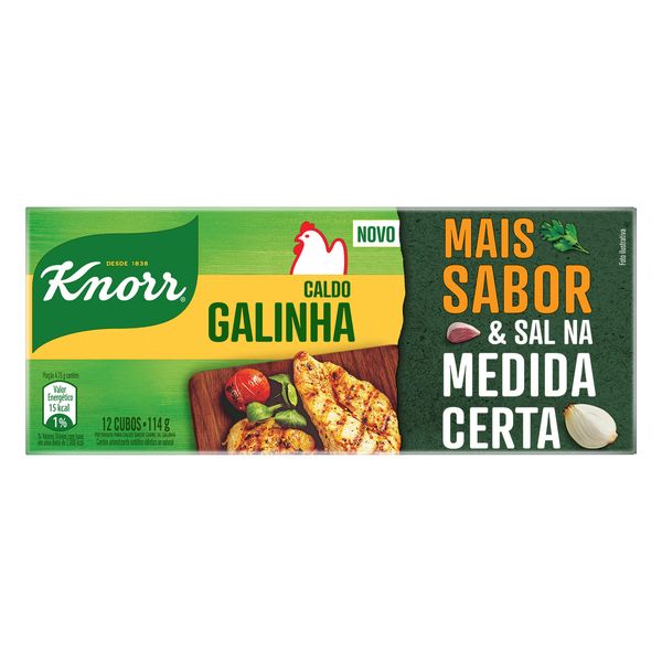 Caldo em Tablete Galinha Knorr Mais Sabor Caixa 114g 12 Unidades Caldo em Tablete Galinha Knorr Mais Sabor Caixa 114g 12 Unidades