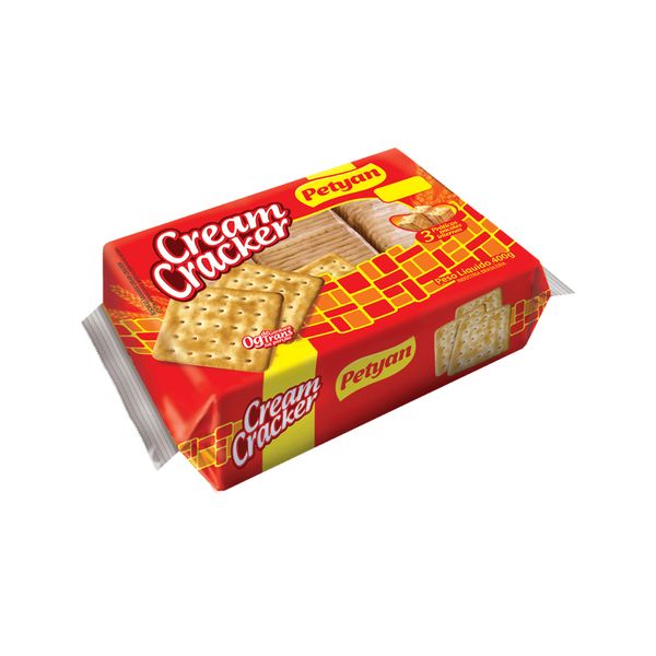 Biscoito Cream Cracker PETYAN Tradicional Pacote 400g
