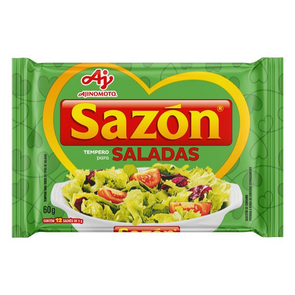 Tempero para Saladas Sazón Pacote 60g 12 Unidades Tempero para Saladas Sazón Pacote 60g 12 Unidades