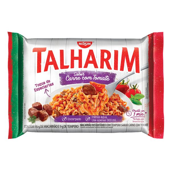Macarrão Instantâneo Carne com Tomate Nissin Talharim Pacote 99g Macarrão Instantâneo Carne com Tomate Nissin Talharim Pacote 99g