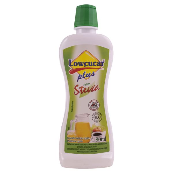 Adoçante Líquido Stevia Lowçucar Plus Frasco 80ml Adoçante Líquido Stevia Lowçucar Plus Frasco 80ml