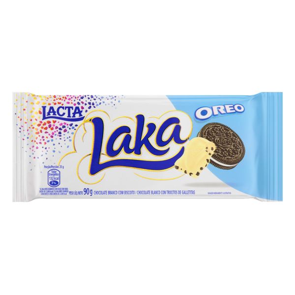 Chocolate Branco com Oreo Laka Tablete 90g