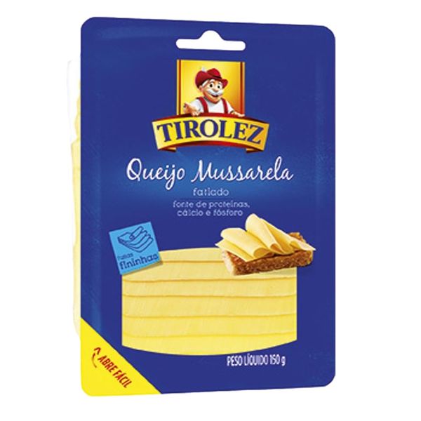 Queijo Fatiado Mussarela Tirolez 150g Queijo Fatiado Mussarela Tirolez 150g