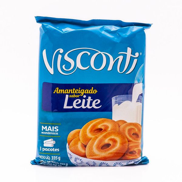 Biscoito Amanteigado De Leite Visconti Pacote 335g