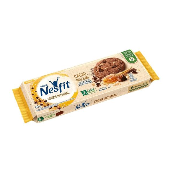 Biscoito Cookies NESFIT Cacau Mel Pacote 66g