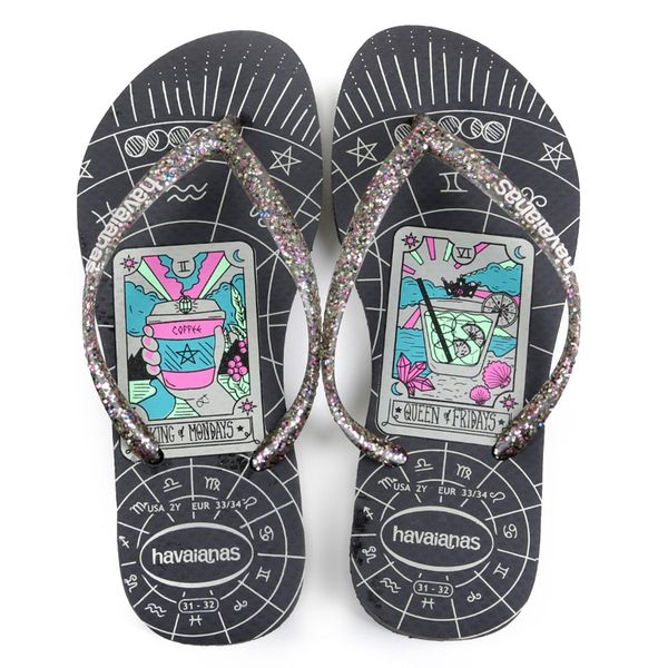 Sandália HAVAIANAS Kids Slim Mysthic Preto Nº24