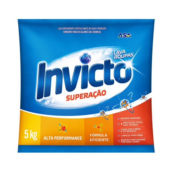 Detergente em Pó INVICTO Superação Sachê 5kg