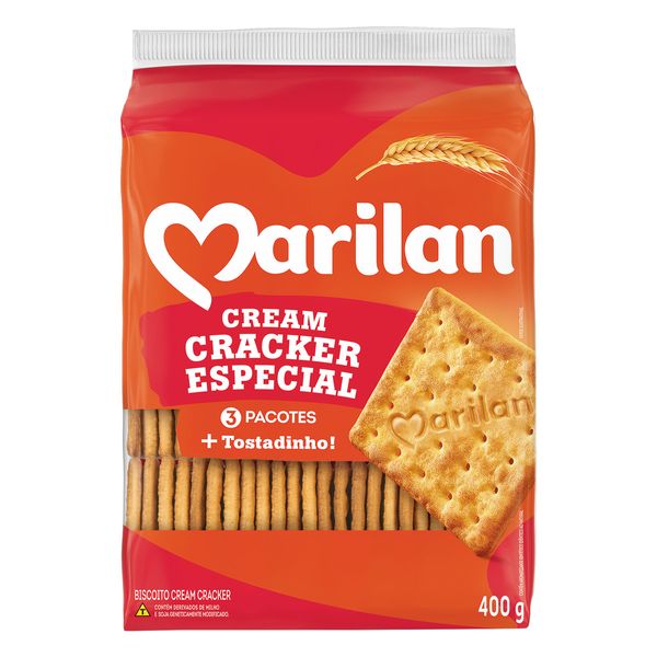 Biscoito Cream Cracker MARILAN Pacote 400g Biscoito Cream Cracker MARILAN Pacote 400g