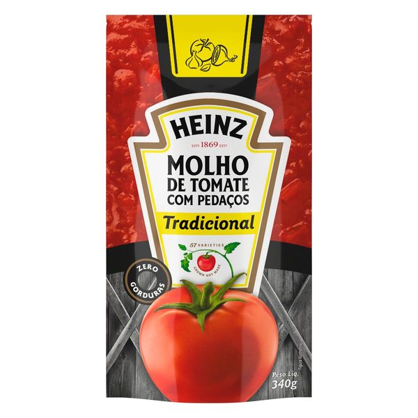Molho de Tomate Tradicional Heinz Sachê 340g Molho de Tomate Tradicional Heinz Sachê 340g
