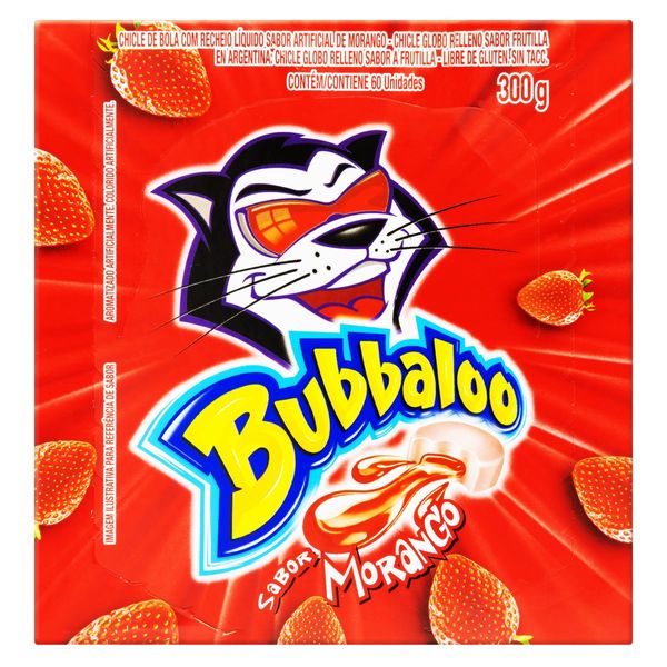 Chiclete Morango BUBBALOO Caixa 300g 60un Chiclete Morango BUBBALOO Caixa 300g 60un
