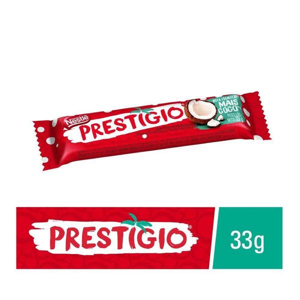 Chocolate PRESTÍGIO Recheado com Coco Tablete 33g