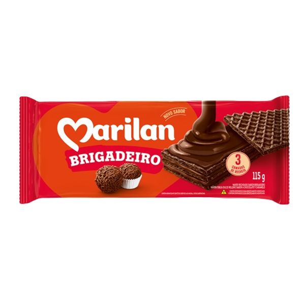 Biscoito Wafer Brigadeiro MARILAN Pacote 115g