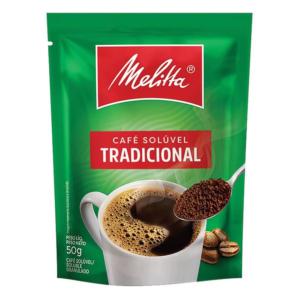 Café Solúvel Granulado Tradicional Melitta Sachê 50g
