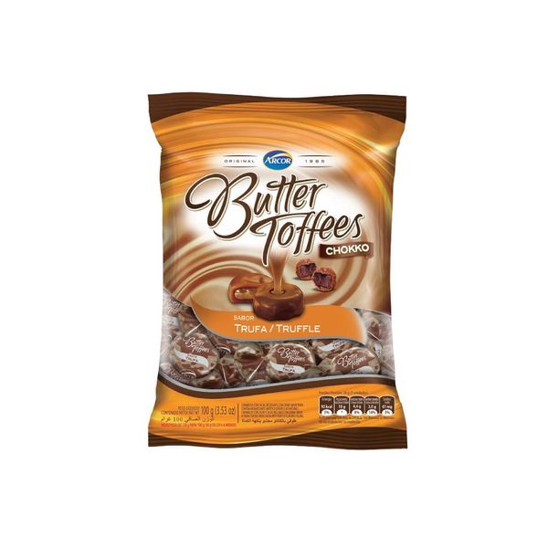 Bala Chocolate Trufa Butter Toffees Arcor Pacote 100g