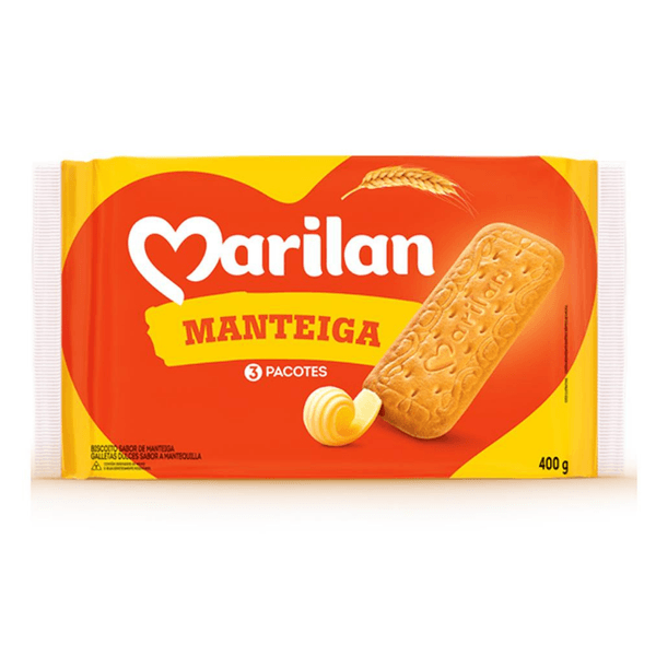 Biscoito Sabor Manteiga MARILAN Pacote 400g