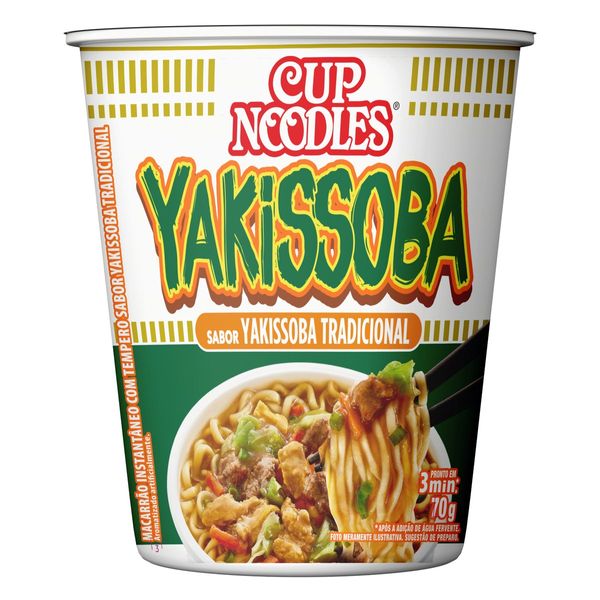 Macarrão Instantâneo Yakissoba Tradicional Nissin Cup Noodles Copo 70g Macarrão Instantâneo Yakissoba Tradicional Nissin Cup Noodles Copo 70g