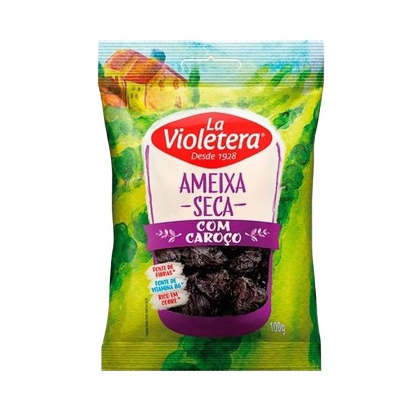 Ameixa Seca LA VIOLETERA com Caroço Pacote 100g