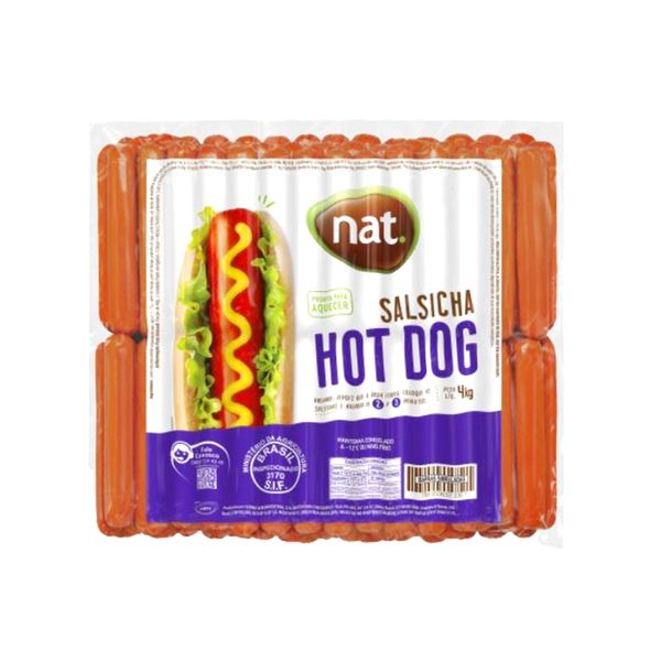 Salsicha NAT. Hot Dog Pacote 4kg