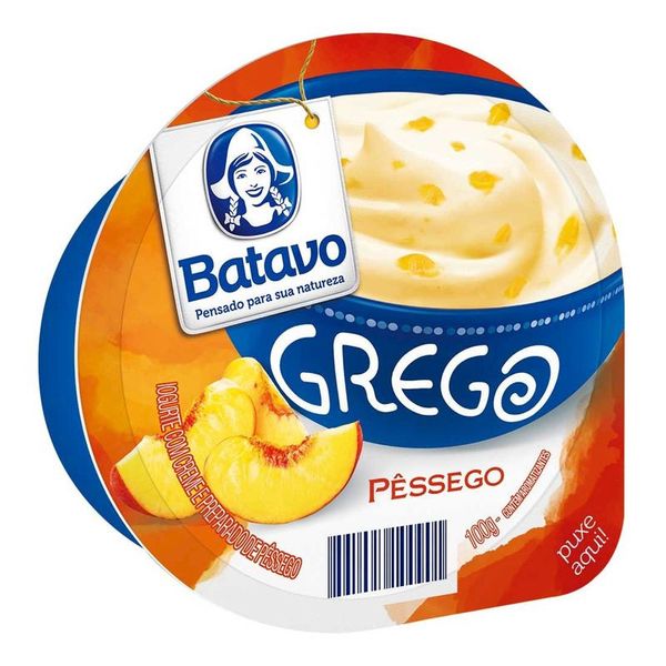 Iogurte BATAVO Grego Pêssego 100g