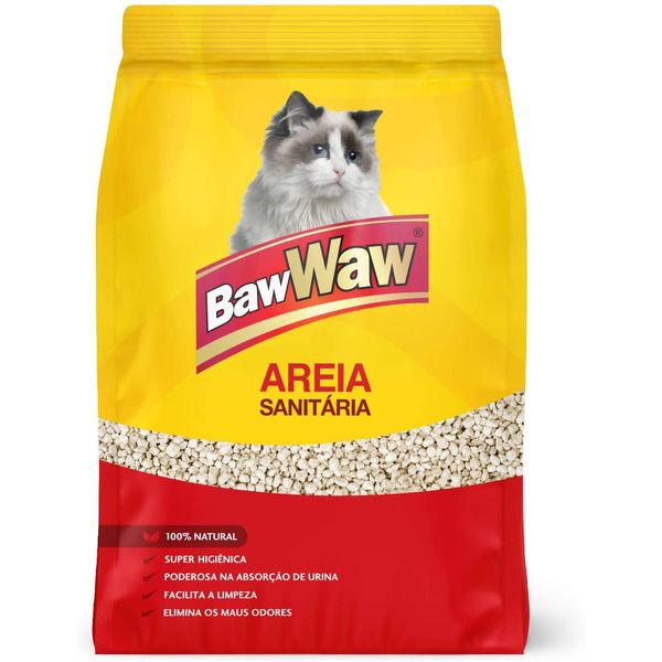 Areia Sanitária BAW WAW para Gatos Pacote 4kg