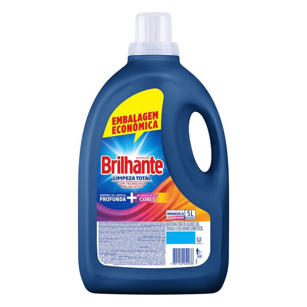 Lava-Roupas Líquido Roupas Brancas e Coloridas Brilhante Brilho Ativo ...
