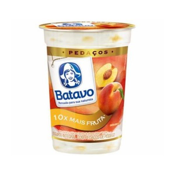 Iogurte BATAVO Integral Pedaços de Fruta Pêssego 500g